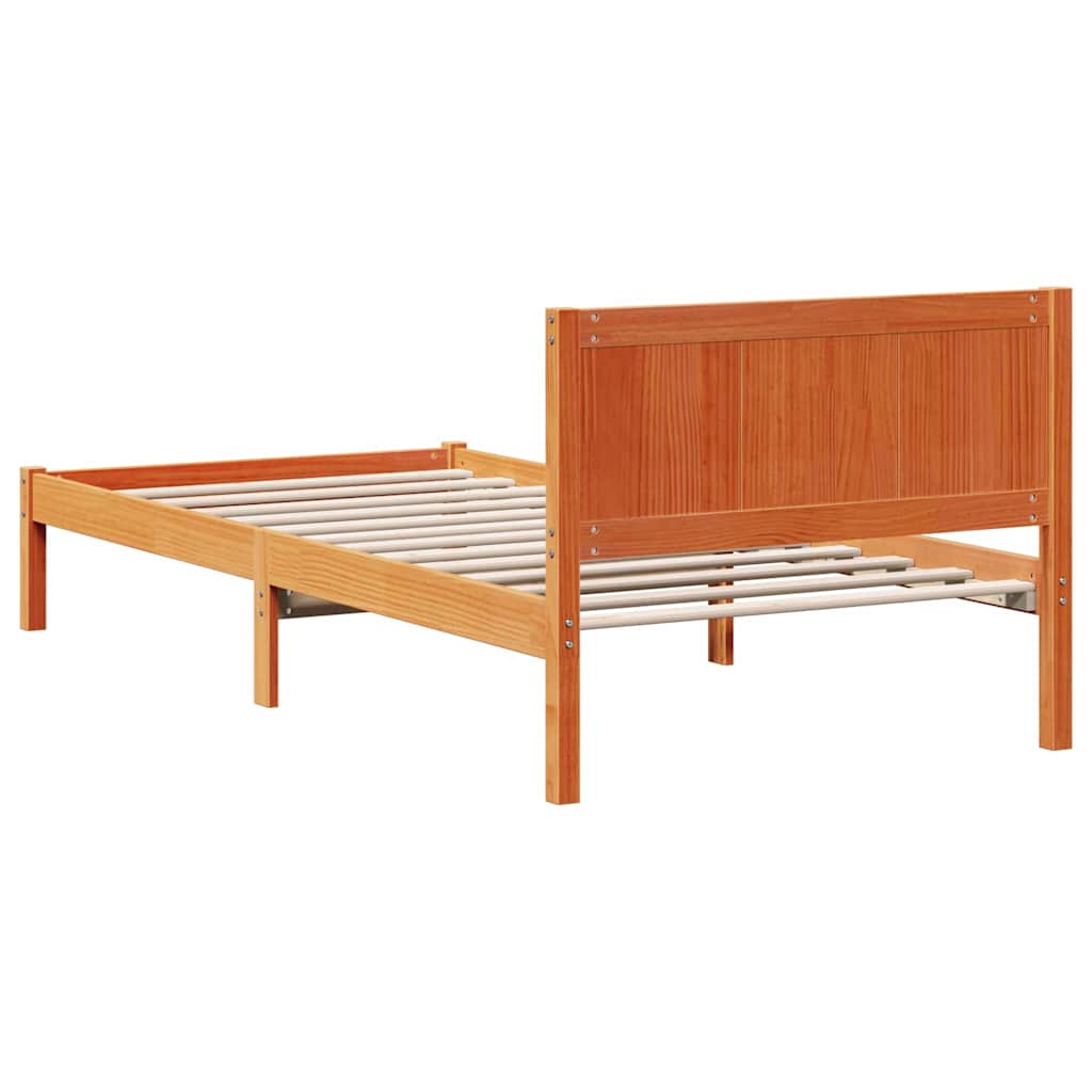 Bettgestell Braun 90 x 200 cm Massivholz Kiefer