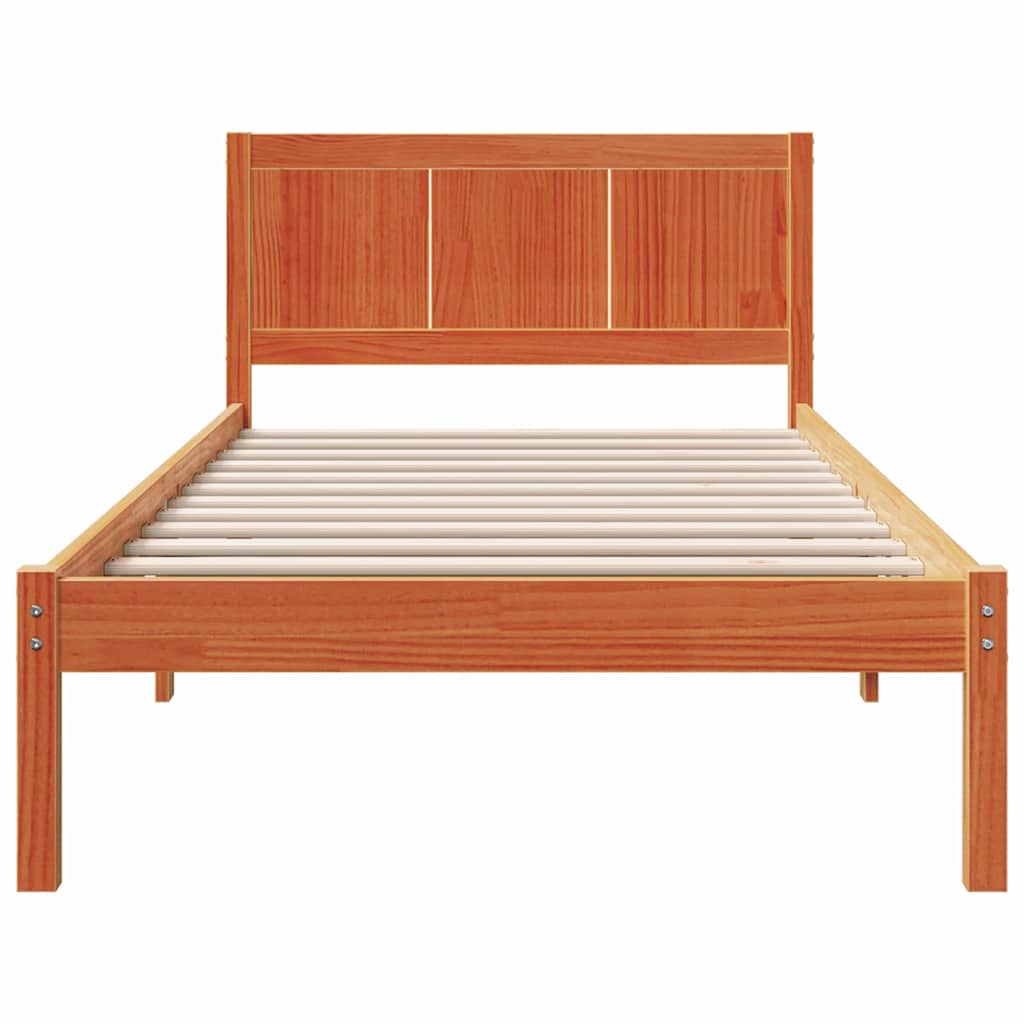 Bettgestell Braun 90 x 200 cm Massivholz Kiefer