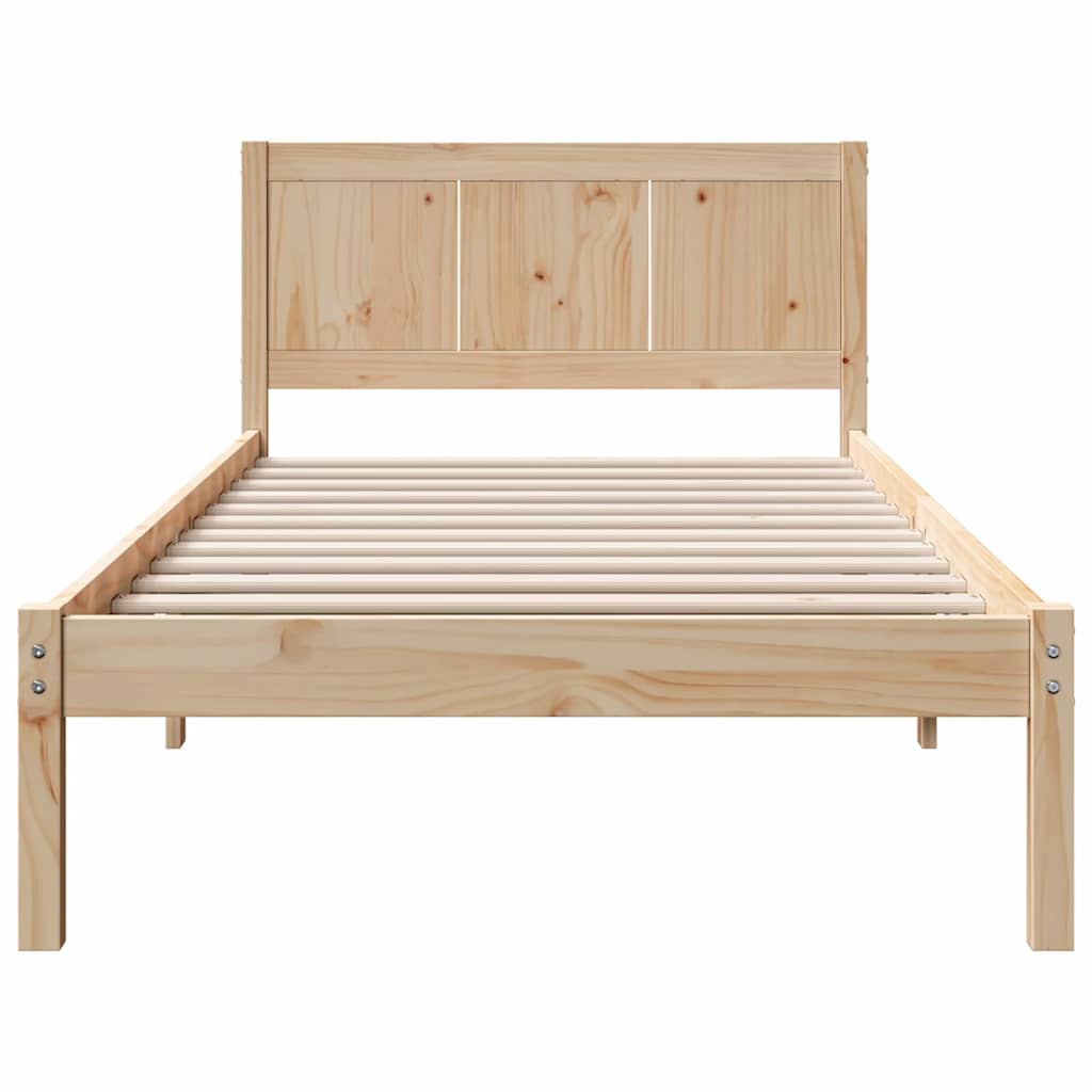 Bettgestell Braun 90 x 190 cm Massivholz Kiefer