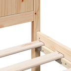 Bettgestell Braun 75 x 190 cm Massivholz Kiefer
