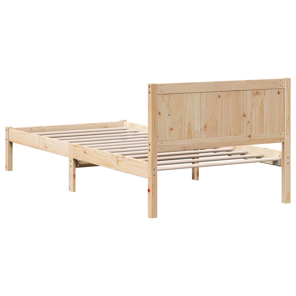 Bettgestell Braun 75 x 190 cm Massivholz Kiefer