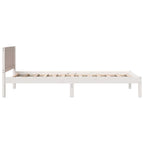 Bettgestell Weiß 75 x 190 cm Massivholz Kiefer