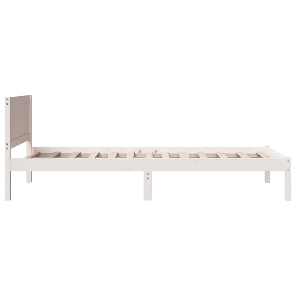 Bettgestell Weiß 75 x 190 cm Massivholz Kiefer