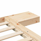 Bettgestell mit Kopfteil mit Speicher Braun 160 x 200 cm Holz