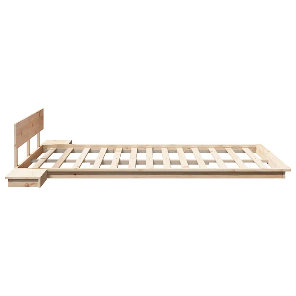 Bettgestell mit Kopfteil mit Speicher Braun 160 x 200 cm Holz