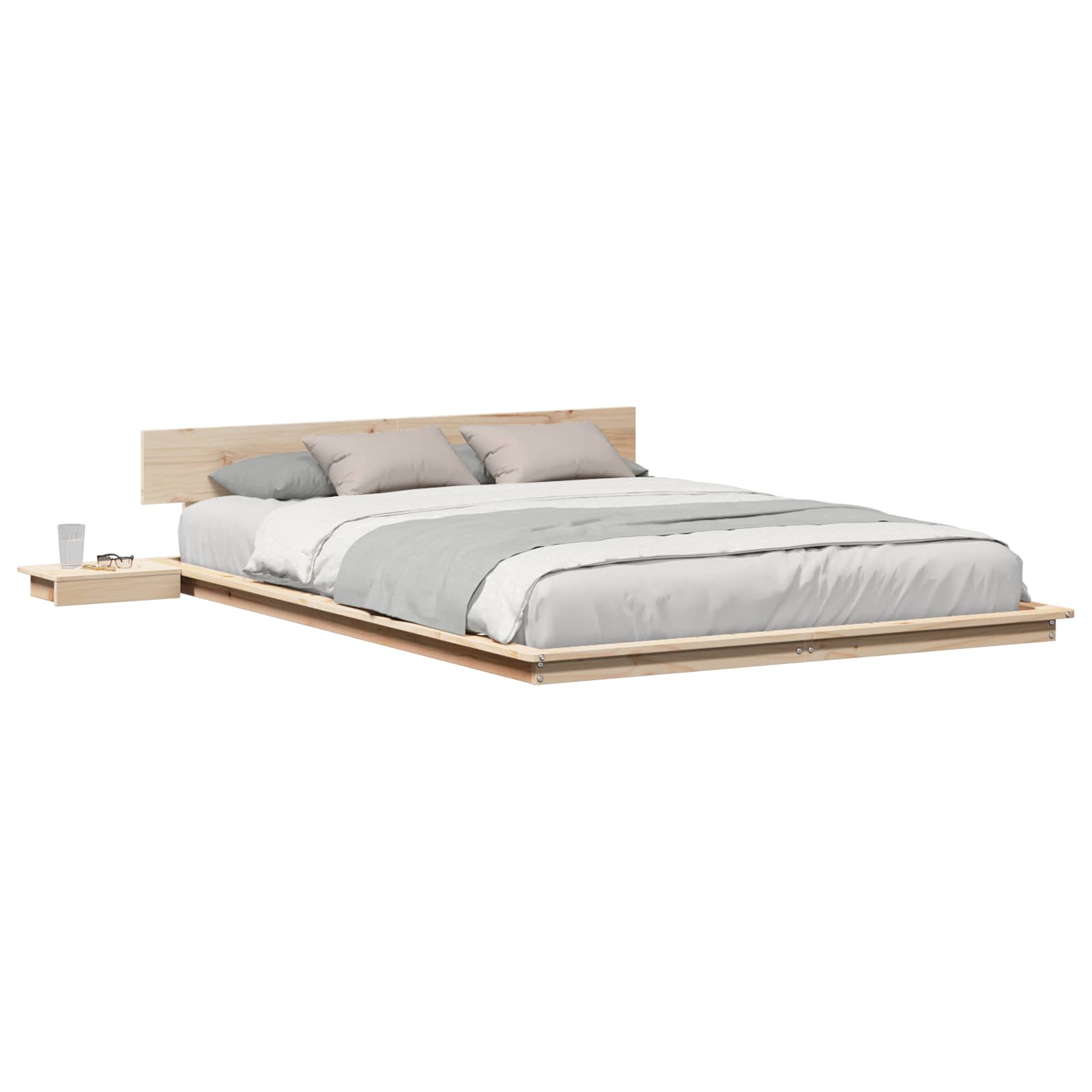 Bettgestell Braun 150 x 200 cm Holz