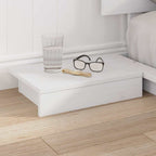 Bettgestell mit Kopfteil mit Speicher Braun 135 x 190 cm Holz