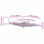 Bettgestell mit Kopfteil mit Speicher Braun 135 x 190 cm Holz