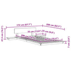 Bettgestell mit Kopfteil mit Speicher Braun 90 x 200 cm Holz