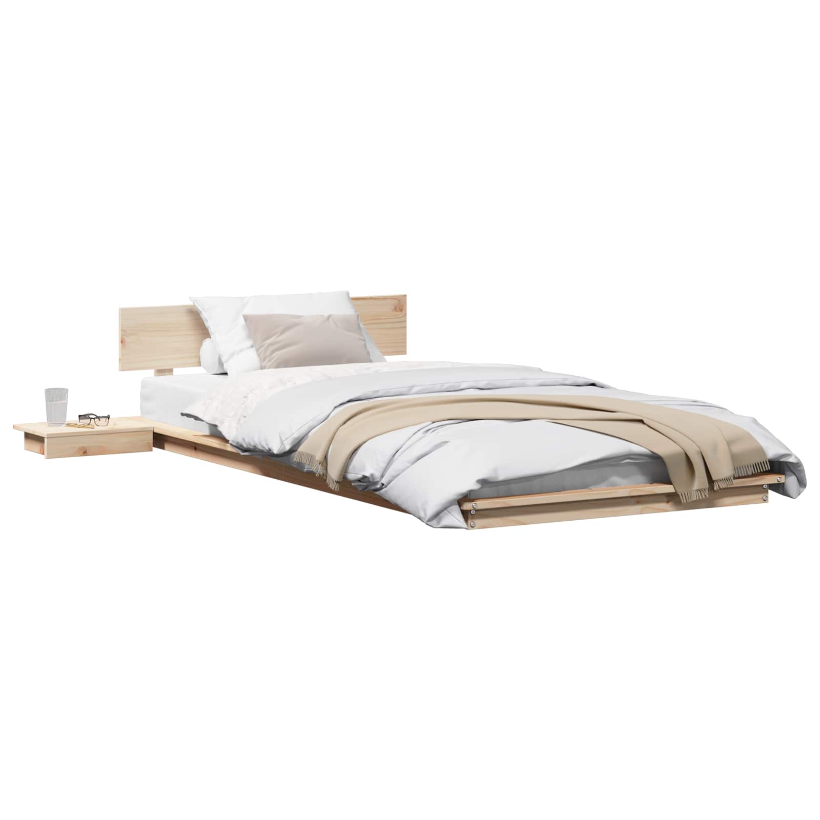 Bettgestell Braun 75 x 190 cm Holz