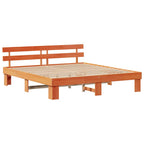 Bettrahmen Wachsbraun 200 x 200 cm Massives Kiefernholz
