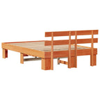 Bettrahmen Wachsbraun 140 x 190 cm Massives Kiefernholz