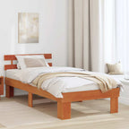 Bettrahmen Wachsbraun 90 x 190 cm Massives Kiefernholz