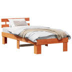 Bettrahmen Wachsbraun 75 x 190 cm Massives Kiefernholz