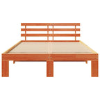 Bettrahmen Wachsbraun 140 x 190 cm Massives Kiefernholz