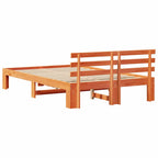 Bettrahmen Wachsbraun 135 x 190 cm Massives Kiefernholz