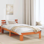 Bettrahmen Wachsbraun 90 x 200 cm Massives Kiefernholz