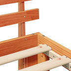 Bettrahmen Wachsbraun 80 x 200 cm Massives Kiefernholz