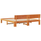 Bettrahmen Wachsbraun 200 x 200 cm Massives Kiefernholz