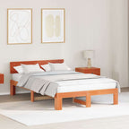 Bettrahmen Wachsbraun 120 x 190 cm Massives Kiefernholz