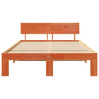 Bettrahmen Wachsbraun 120 x 190 cm Massives Kiefernholz