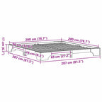Bettrahmen Weiß 200 x 200 cm Massives Kiefernholz