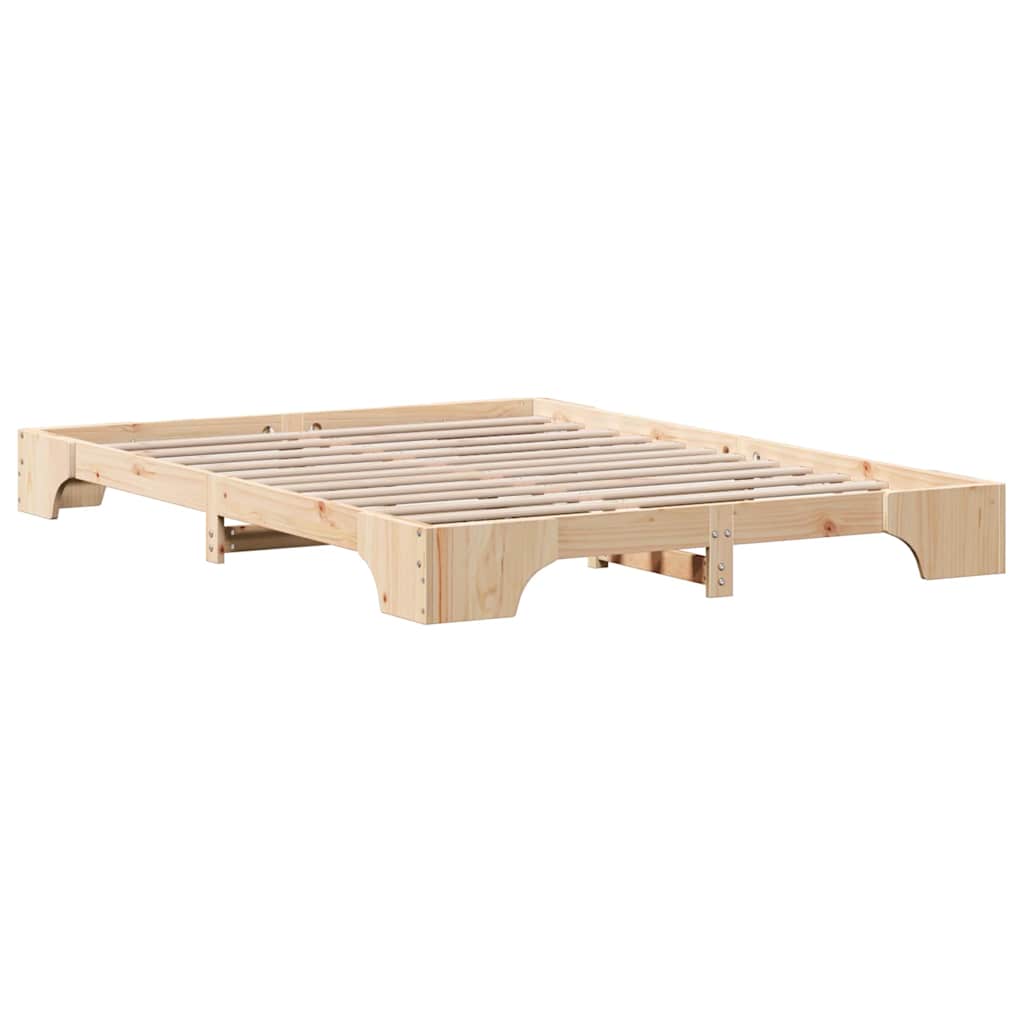 Bettrahmen Natur 160 x 200 cm Massives Kiefernholz