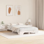 Bettrahmen Weiß 120 x 200 cm Massives Kiefernholz