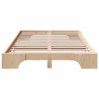 Bettrahmen Natur 140 x 190 cm Massives Kiefernholz