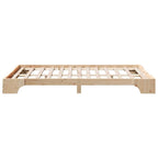 Bettrahmen Natur 140 x 190 cm Massives Kiefernholz