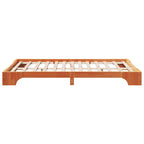 Bettrahmen Wachsbraun 140 x 190 cm Massives Kiefernholz