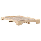 Bettrahmen Natur 135 x 190 cm Massives Kiefernholz