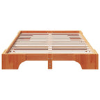 Bettrahmen Wachsbraun 135 x 190 cm Massives Kiefernholz
