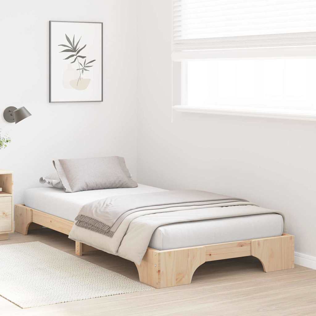 Bettrahmen Natur 80 x 200 cm Massives Kiefernholz
