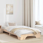 Bettrahmen Natur 90 x 190 cm Massives Kiefernholz