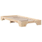 Bettrahmen Natur 75 x 190 cm Massives Kiefernholz