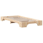 Bettrahmen Natur 75 x 190 cm Massives Kiefernholz