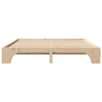 Bettrahmen Natur 200 x 200 cm Massives Kiefernholz