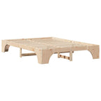 Bettrahmen Natur 150 x 200 cm Massives Kiefernholz