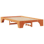 Bettrahmen Wachsbraun 140 x 190 cm Massives Kiefernholz