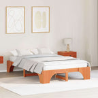 Bettrahmen Wachsbraun 135 x 190 cm Massives Kiefernholz