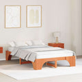 Bettrahmen Wachsbraun 120 x 190 cm Massives Kiefernholz