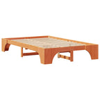 Bettrahmen Wachsbraun 120 x 190 cm Massives Kiefernholz