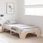 Bettrahmen Natur 90 x 200 cm Massives Kiefernholz