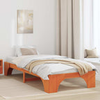 Bettrahmen Wachsbraun 90 x 200 cm Massives Kiefernholz