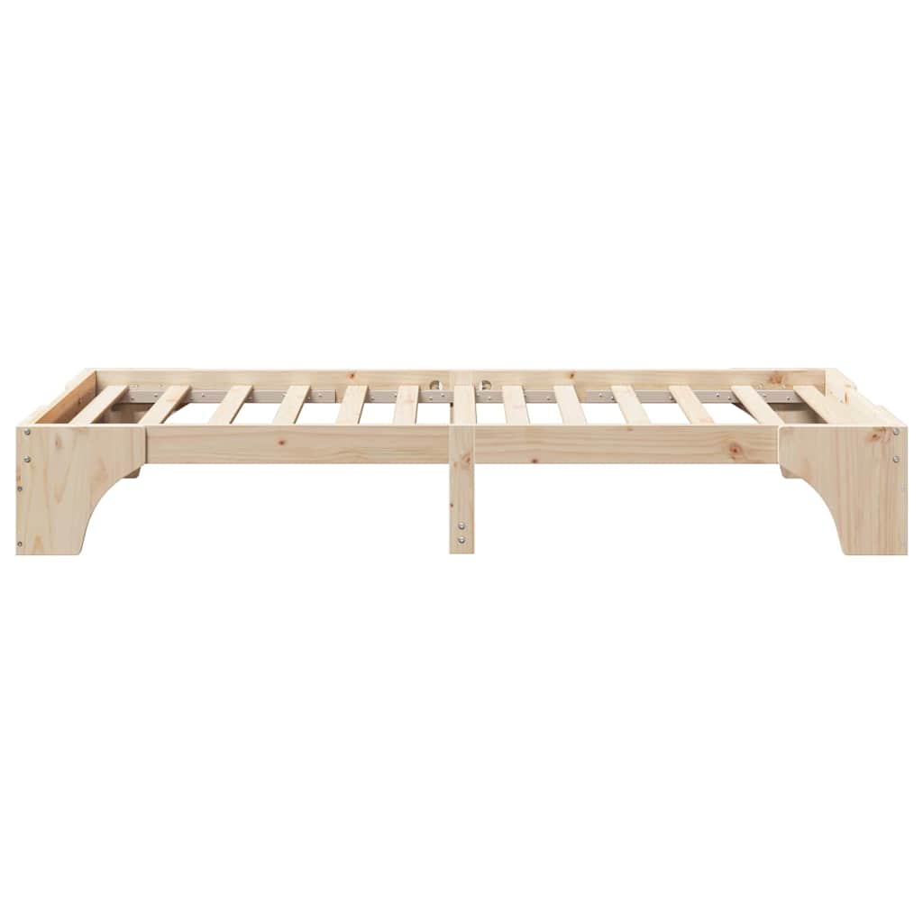 Bettrahmen Natur 80 x 200 cm Massives Kiefernholz