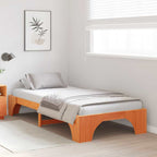 Bettrahmen Wachsbraun 75 x 190 cm Massives Kiefernholz