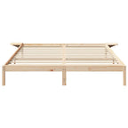Bettrahmen Natur 200 x 200 cm Massives Kiefernholz