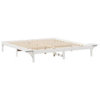 Bettrahmen Weiß 200 x 200 cm Massives Kiefernholz
