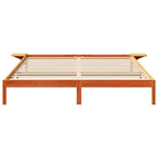 Bettrahmen Wachsbraun 200 x 200 cm Massives Kiefernholz